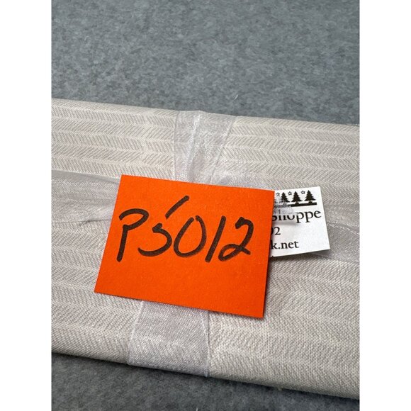 1/2 yard Beige Chevron Fabric Cotton Wrap with Sheer Ribbon - Picture 4 of 4